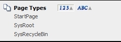 Page Types at the Starting Point