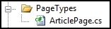 ArticlePageInSolutionExplorer