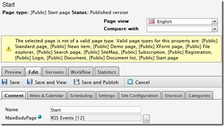 Validation error message in EPiServer CMS's edit mode when saving a page