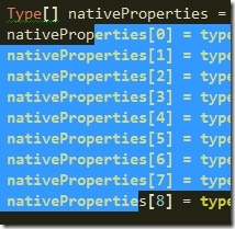 Select columns of text in Visual Studio
