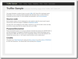 Truffler Sample – Example code and demo site