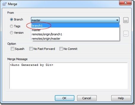 TortoiseGit Merge dialog