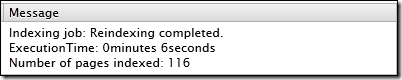 Indexing-job-complete-message